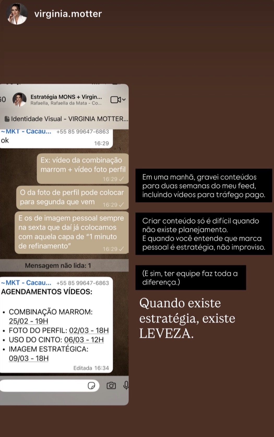 Print de feedback de mentorada MONS