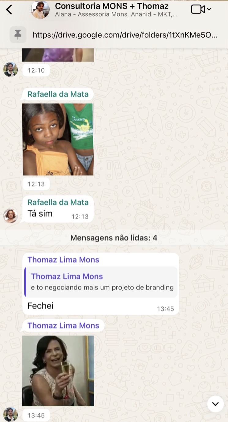 Print de feedback de mentorada MONS