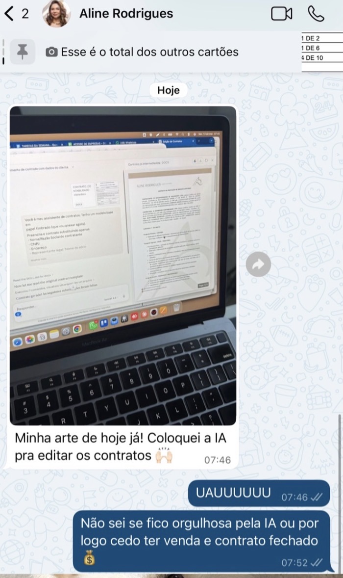 Print de feedback de mentorada MONS